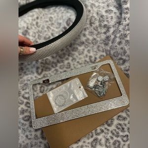 Rhinestone car accessories set